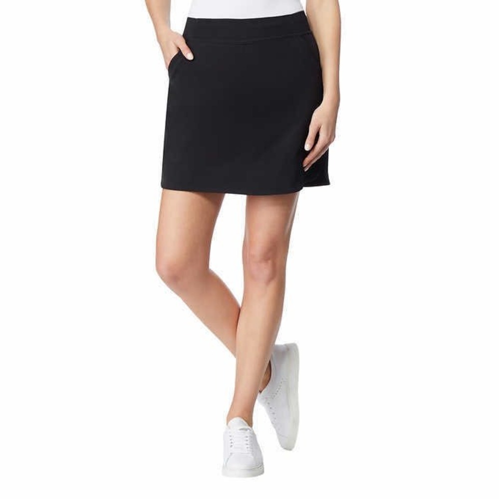 NWT 32 Degrees Cool Womens Active Skort Black Large Built-in Shorts Pockets